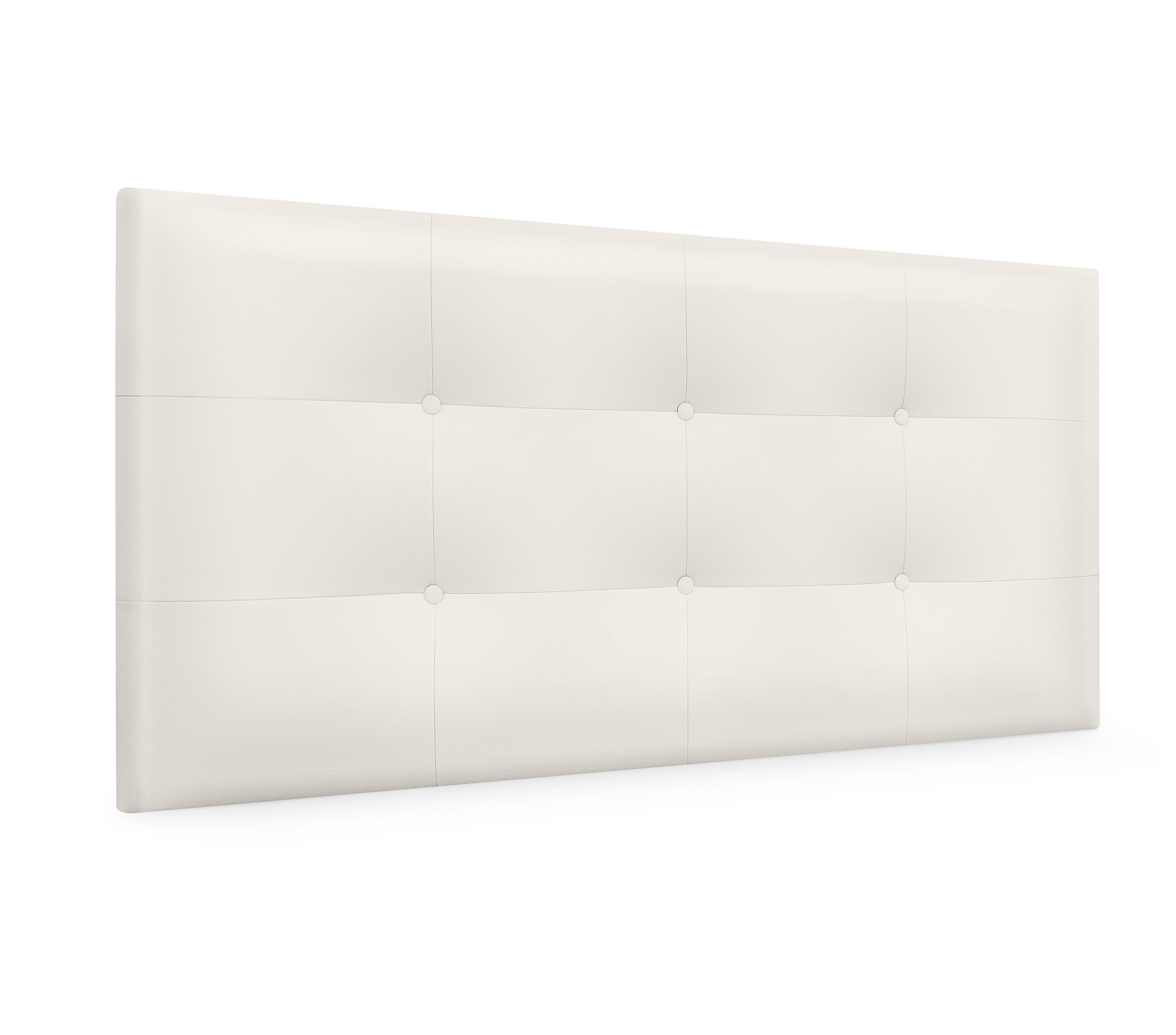 Dhome cabecero de polipiel capitoné 105x60cm camas 105 - blanco hueso