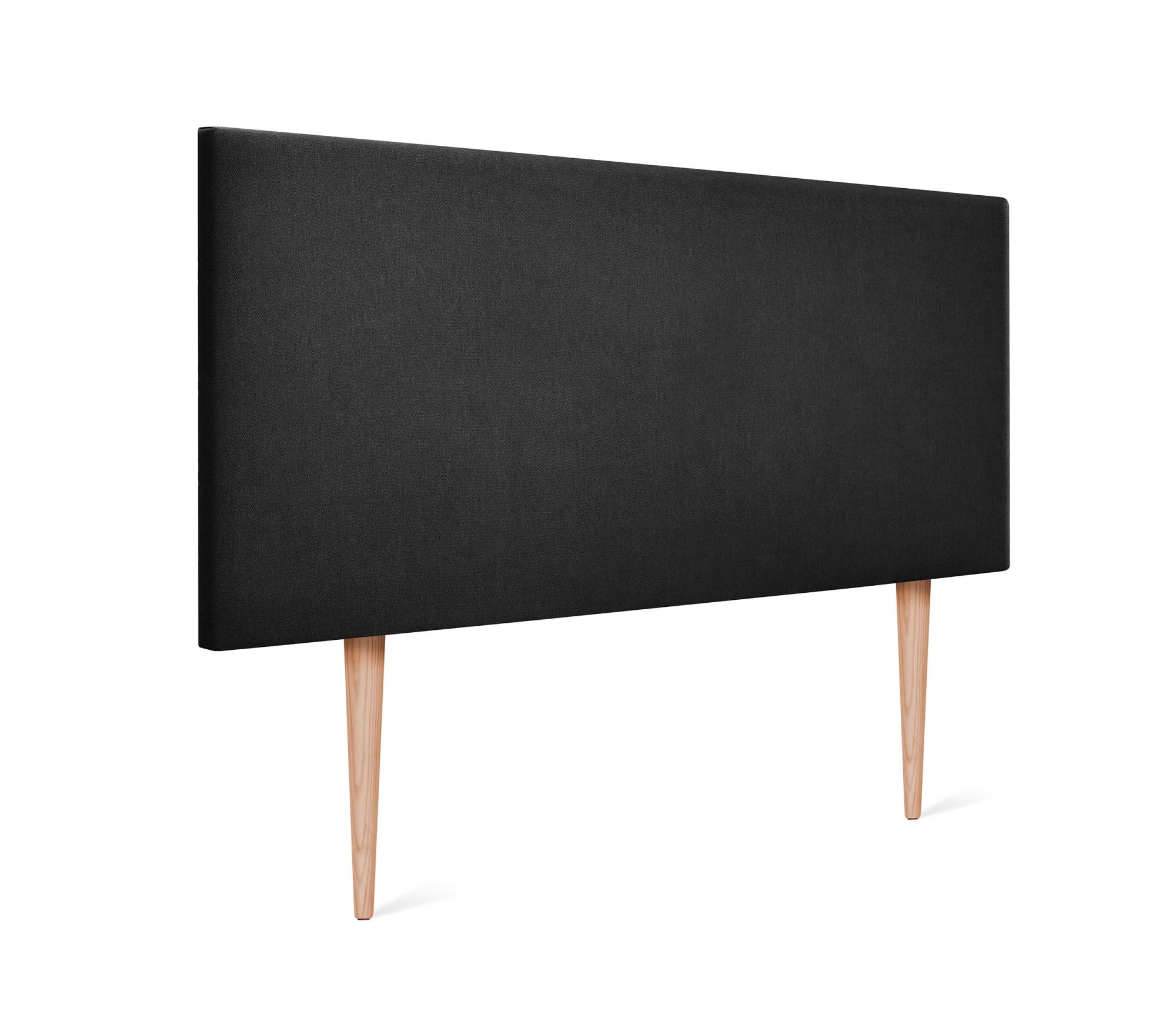 Dhome cabecero de tela aqualine liso 95x105cm con patas camas 90 - negro