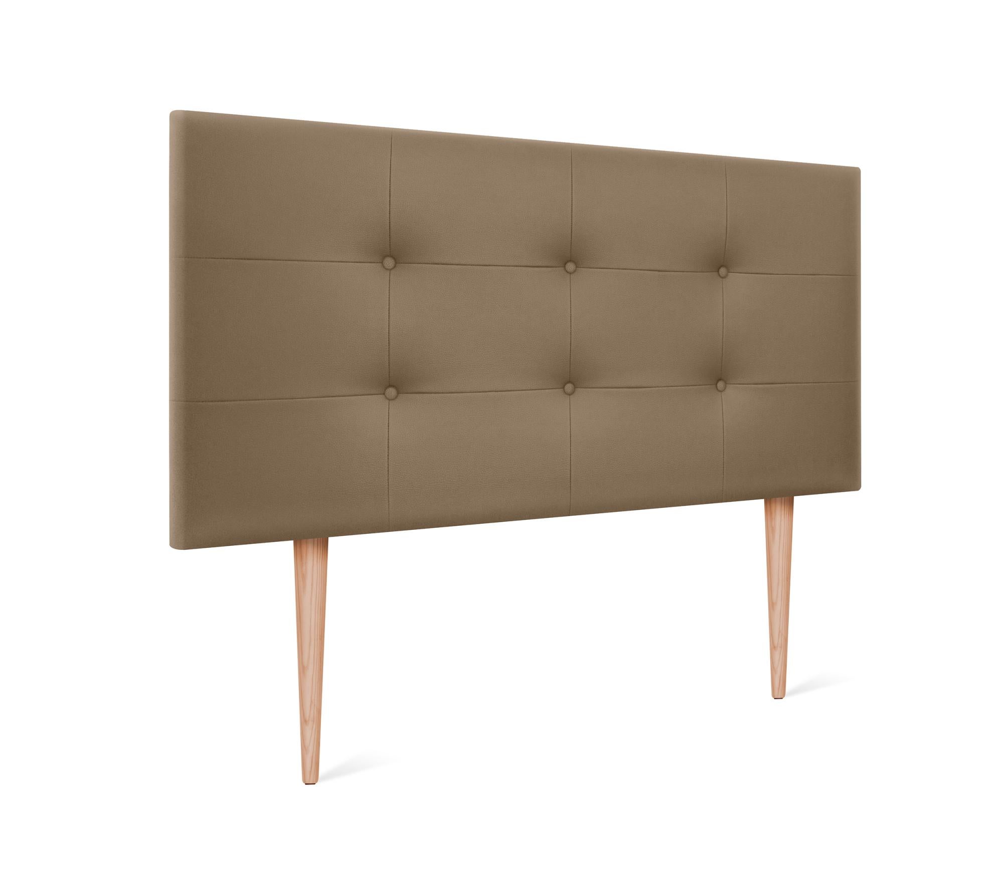 DHOME Testiera in Similpelle o TessutoAQUALINE liscia con gambe Testiera imbottita Testiera letto di lusso (90x105cm con Gambe (Letti 70/80/90), Tessuto Bianco