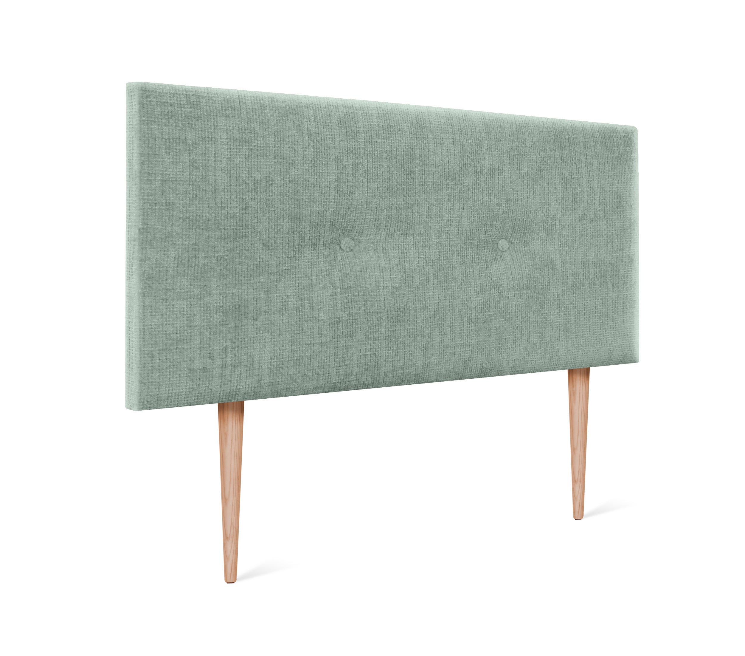Dhome cabecero de lana natural con botones 105x105cm con patas camas 105 - verde