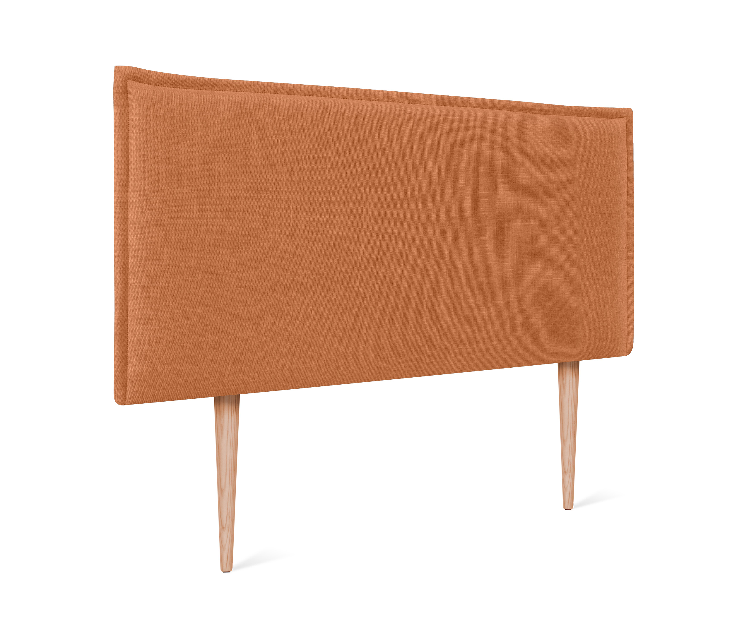 Dhome cabecero de lino natural liso con ribete 80x105cm con patas camas 70/80/90 - naranja