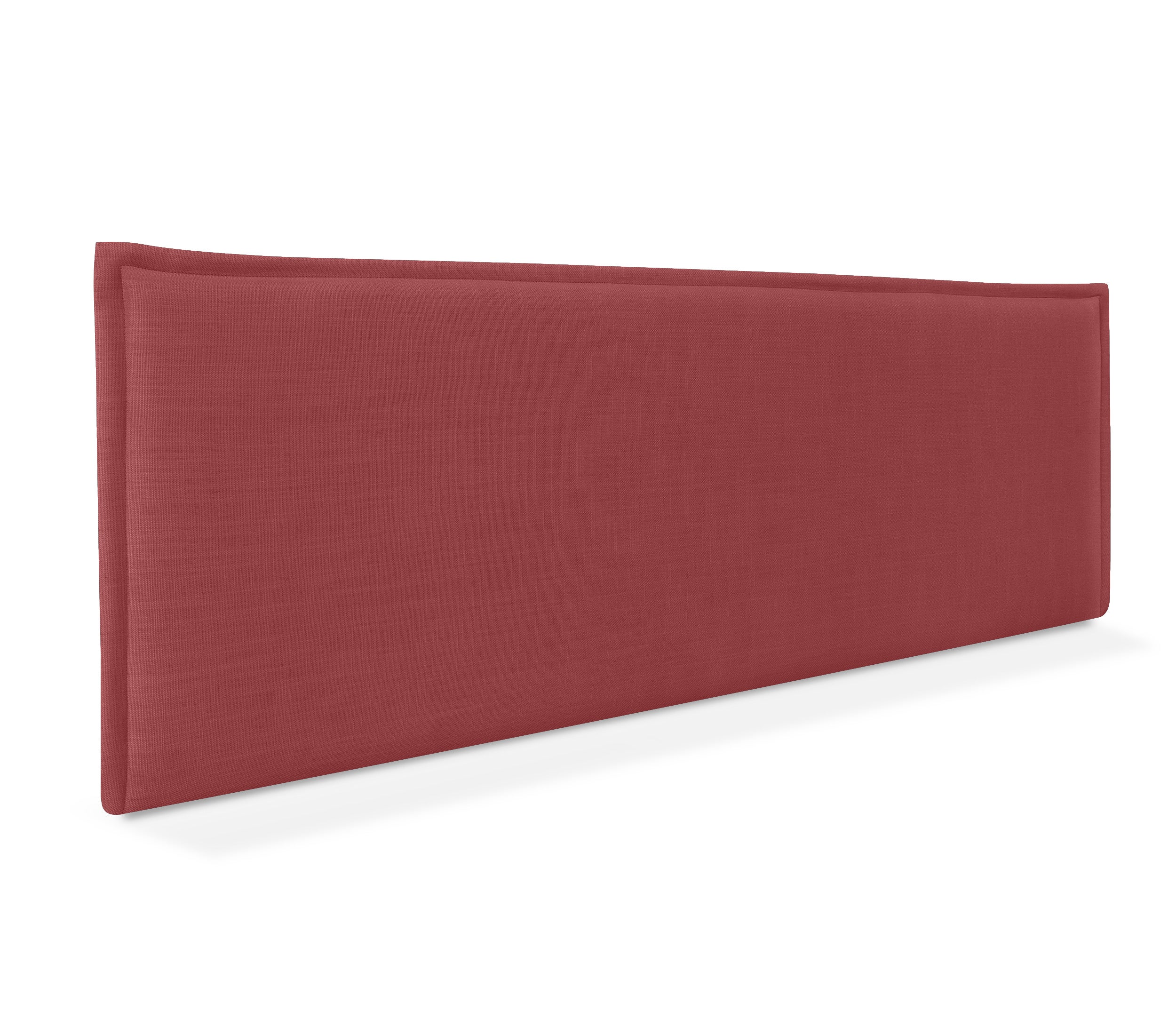 Dhome cabecero de lino natural liso con ribete 160x50cm camas 150/160 - rojo