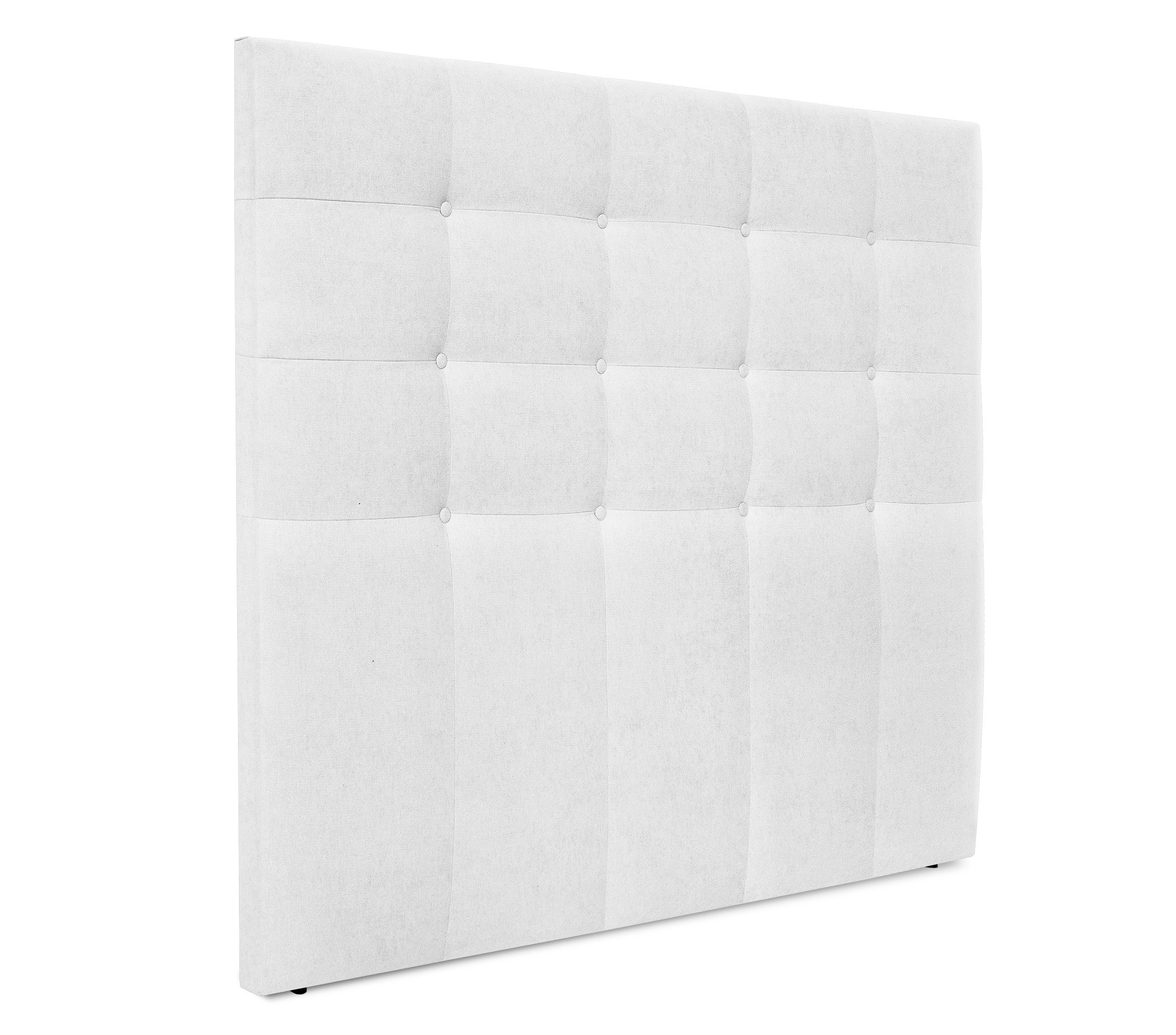 Dhome cabecero de tela aqualine capitoné hasta el suelo 145x120cm camas 135/140 - gris perla