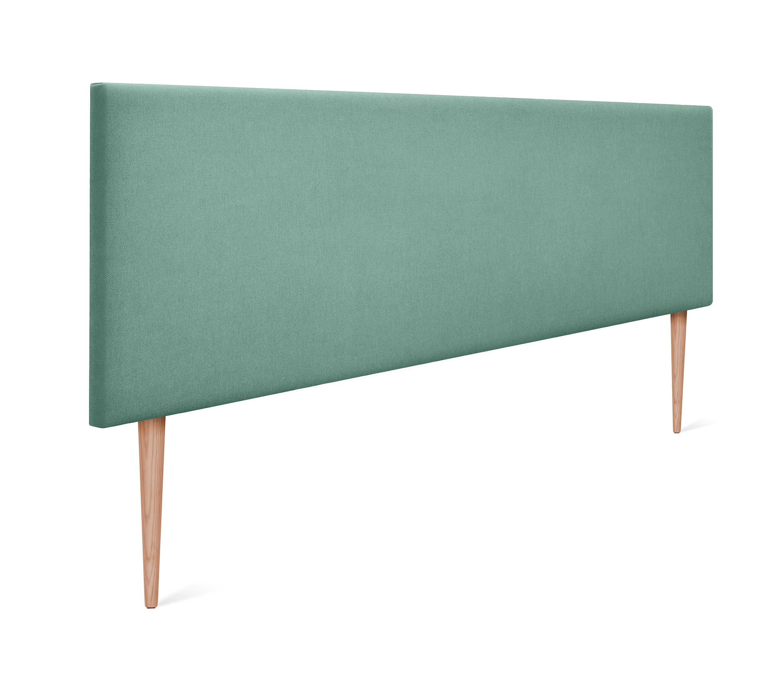 Dhome cabecero de tela aqualine liso 145x105cm con patas camas 135/140 - verde agua