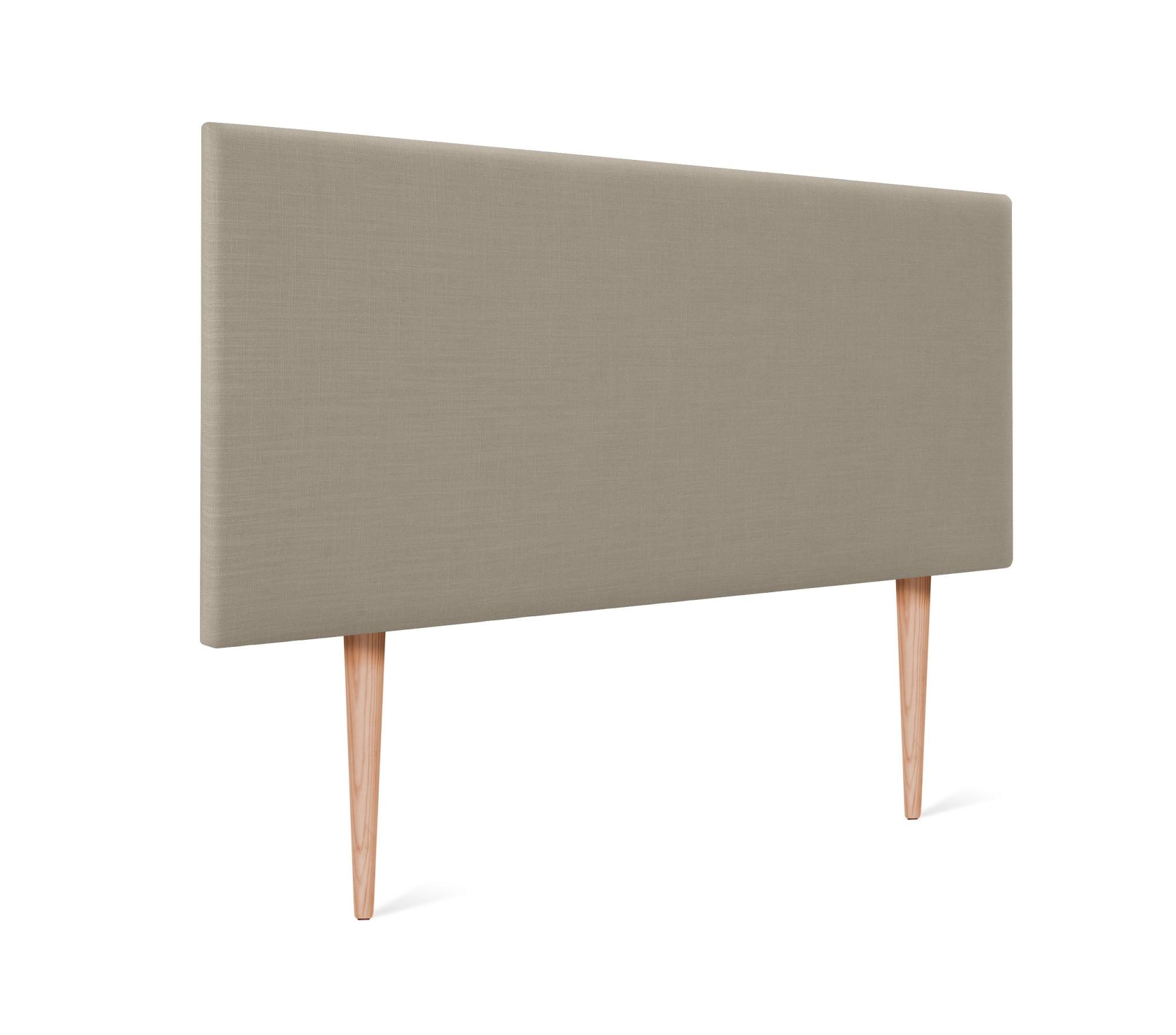 Dhome cabecero de lino natural liso 95x105cm con patas camas 90 - tierra