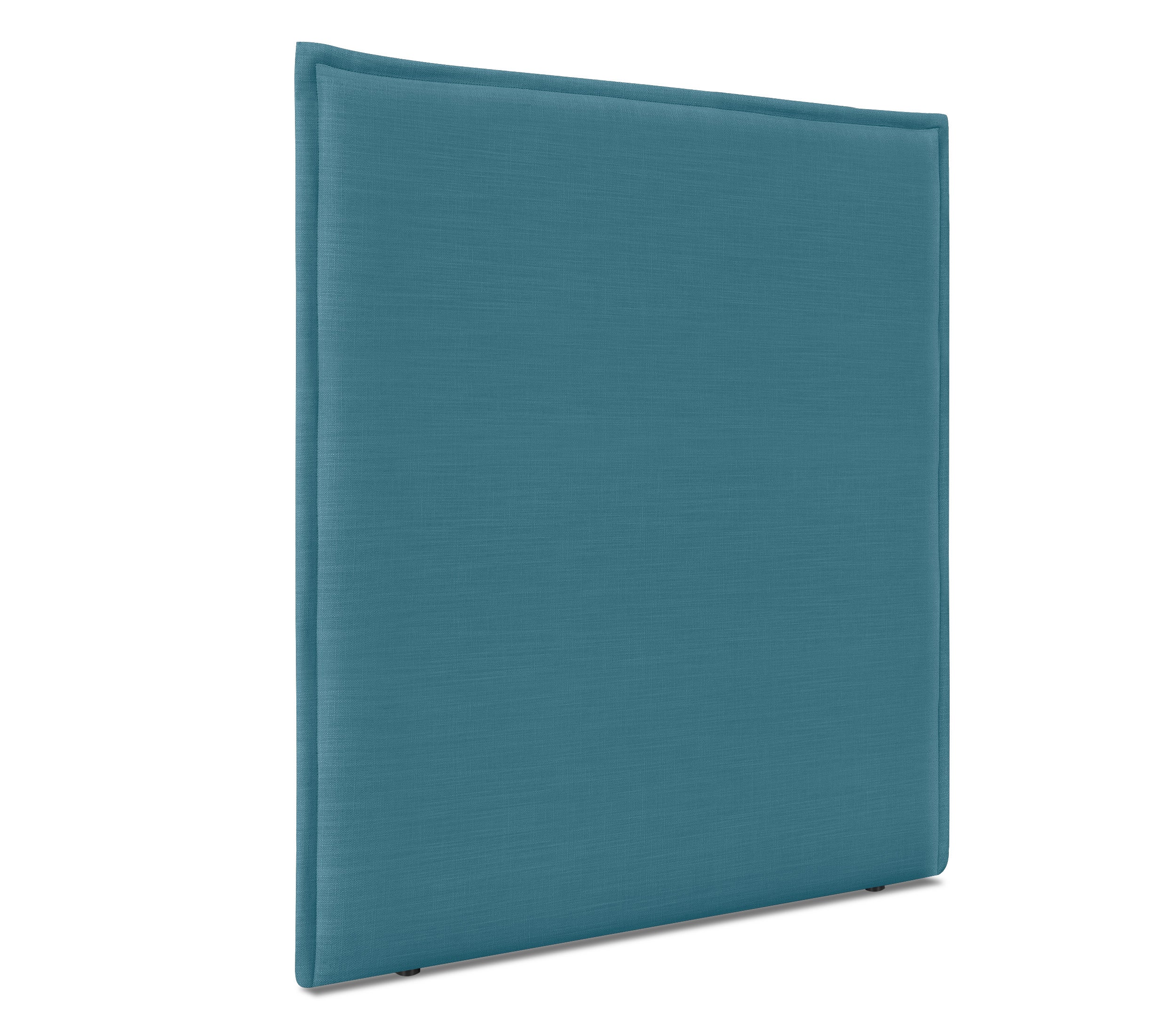 Dhome cabecero de lino natural liso con ribete hasta el suelo 110x120cm camas 105 - turquesa