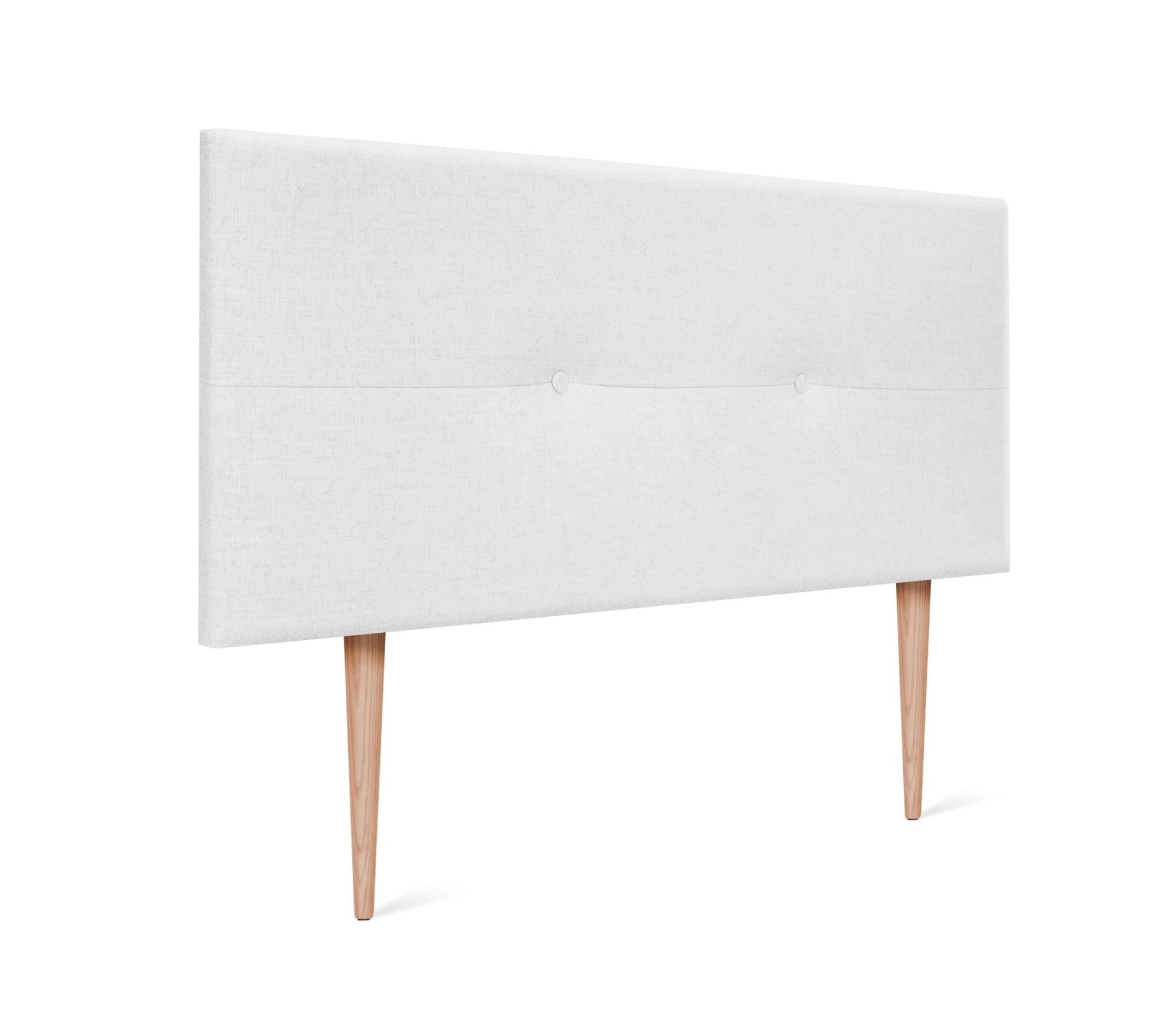 Dhome cabecero de lino natural con botones 95x105cm con patas camas 90 - blanco