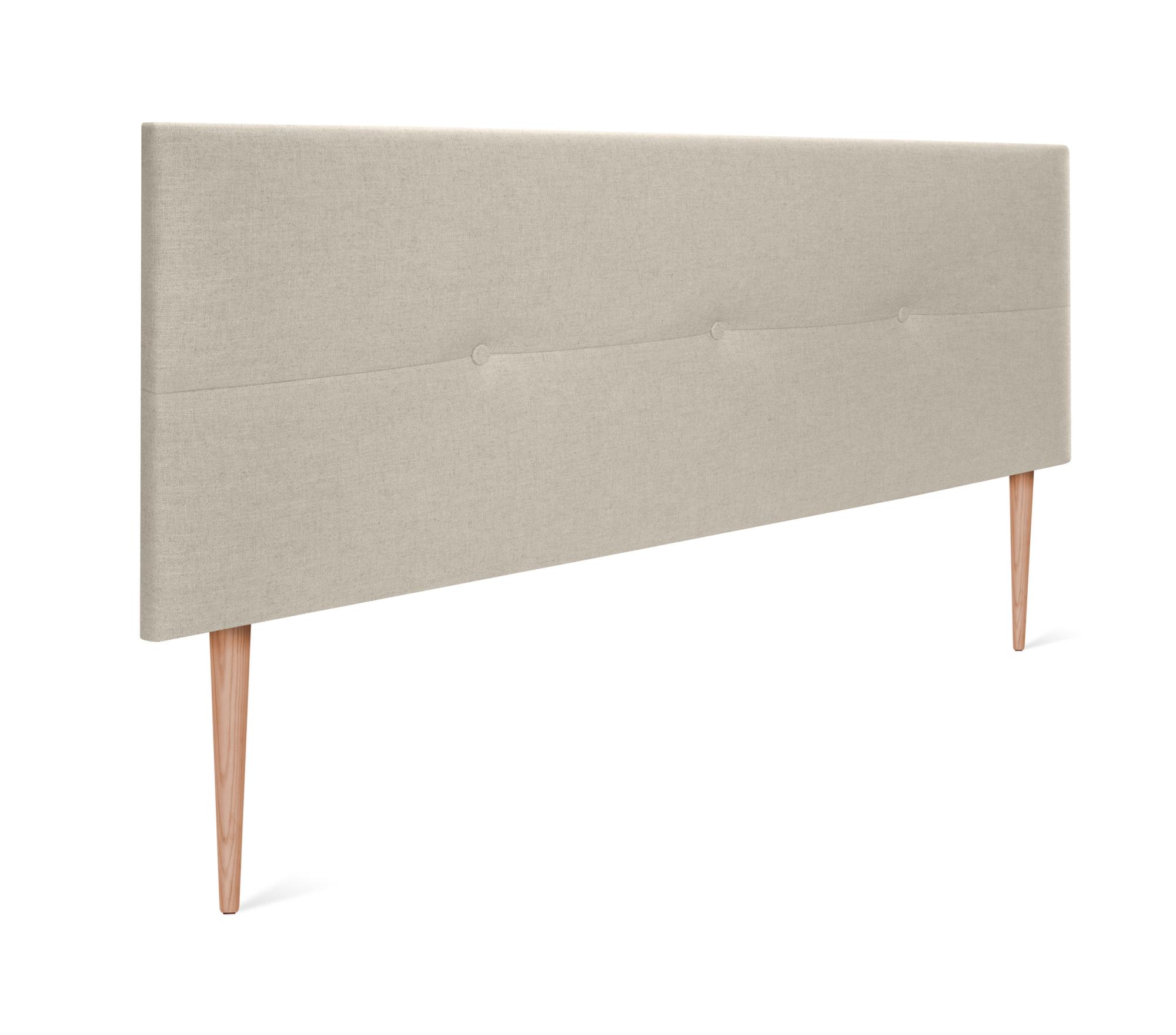 Dhome cabecero de lino natural con botones 135x105cm con patas camas 120/135 - beige