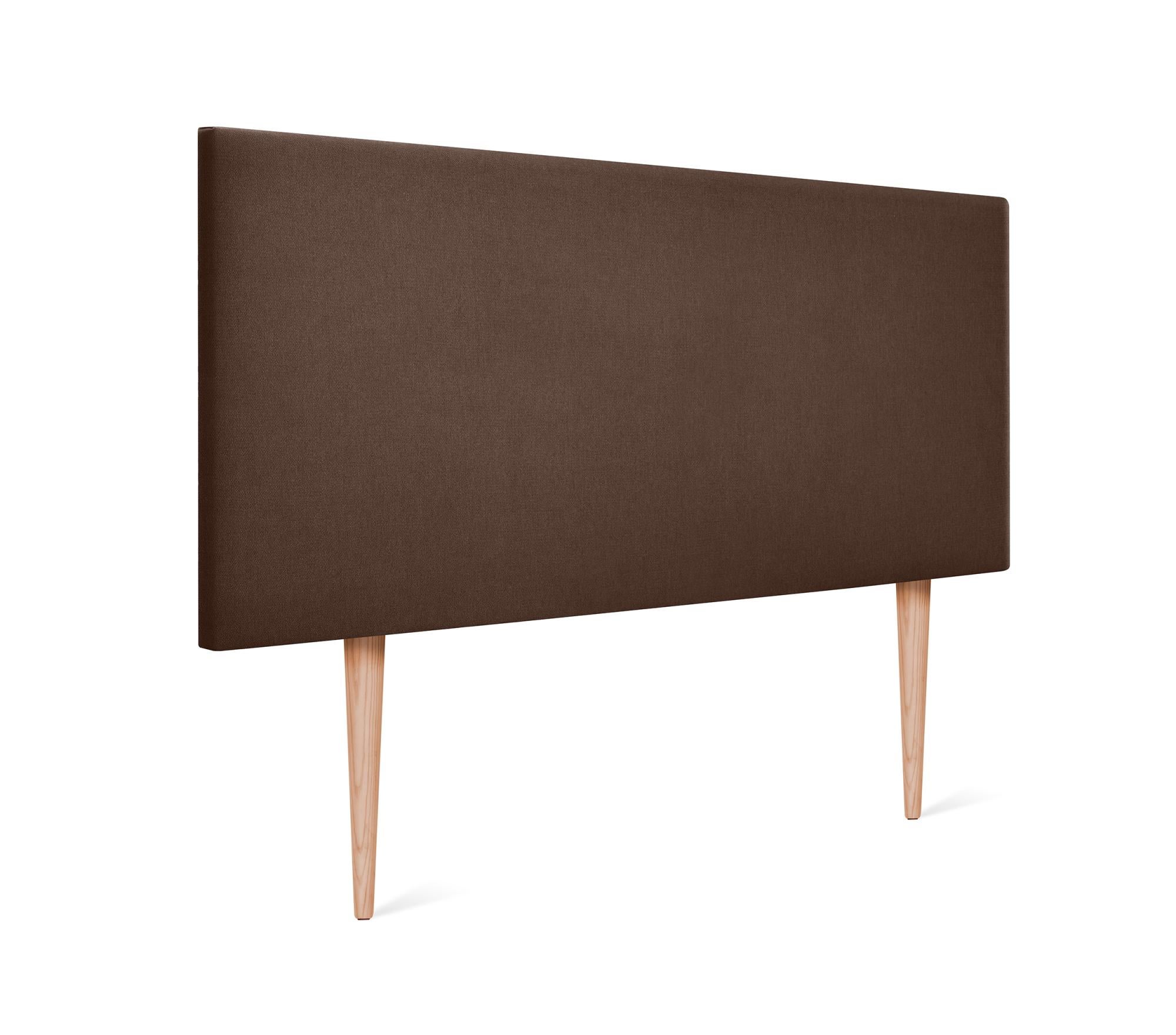 Dhome cabecero de tela aqualine liso 110x105cm con patas camas 105 - marrón