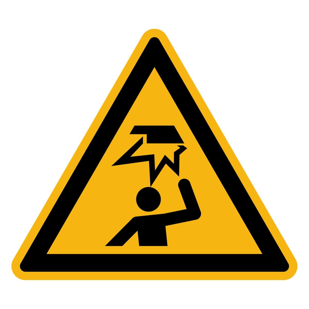 Autocollant Obligation Mandatory NF ISO7010 - Sticker Adhésif Signalétique Rond Laminé Plastifié Résistant à L'eau Et Aux UV - Casque De Protection Obligatoire - Diamètre 25 Cm