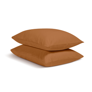 TAIE OREILLER 40x60 cm GRAND TEINT 100 % COTON / TERRACOTTA