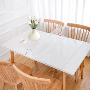 ANRO Pellicola protettiva per tavolo con struttura per tavoli in vetro  lucido e protezione da tavolo, 1,5 mm, 500 x 90 cm