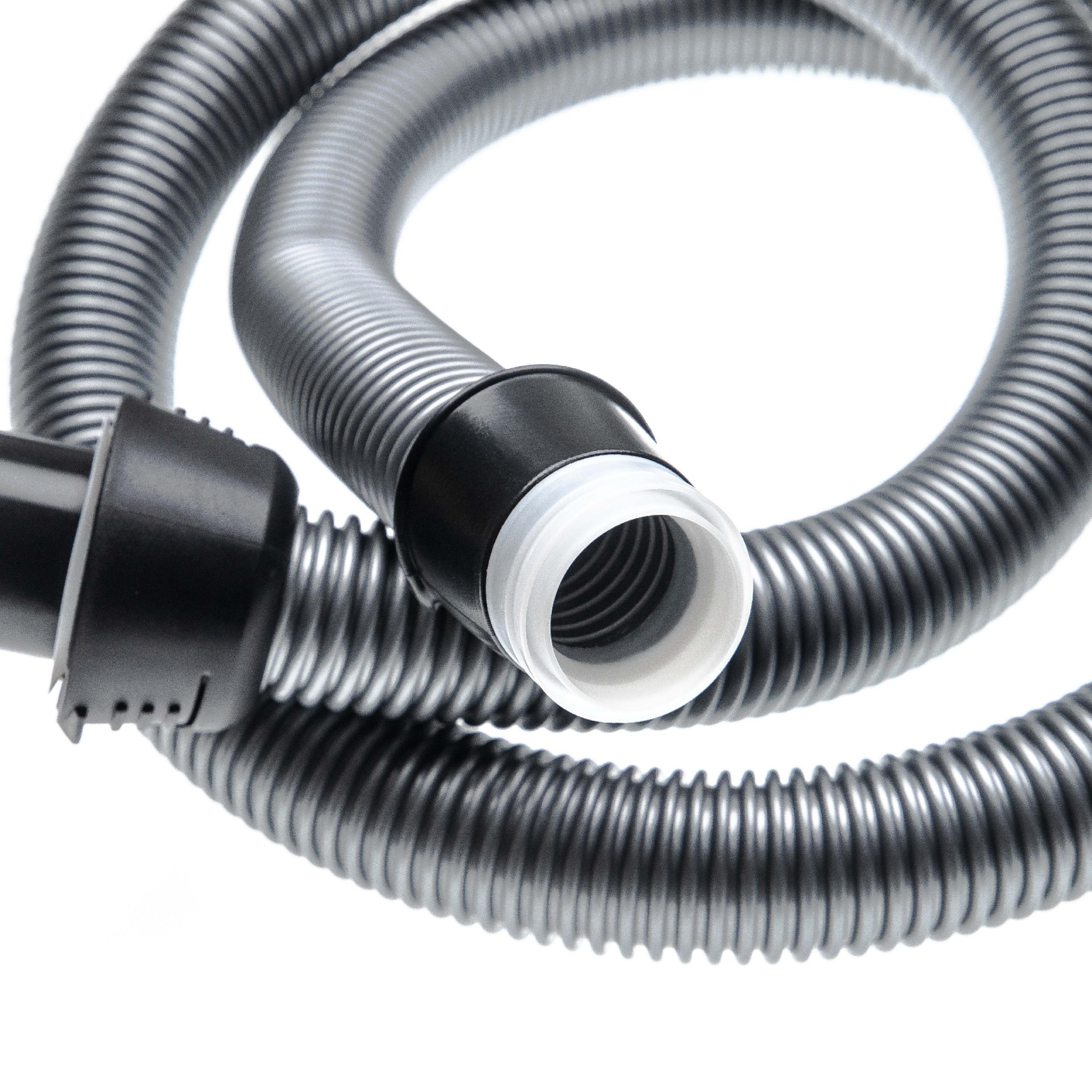 Vhbw tubo flessibile 1,8m compatibile con Electrolux 910287421, 910287426,  910287427, 910287428 aspirapolvere nero/argento