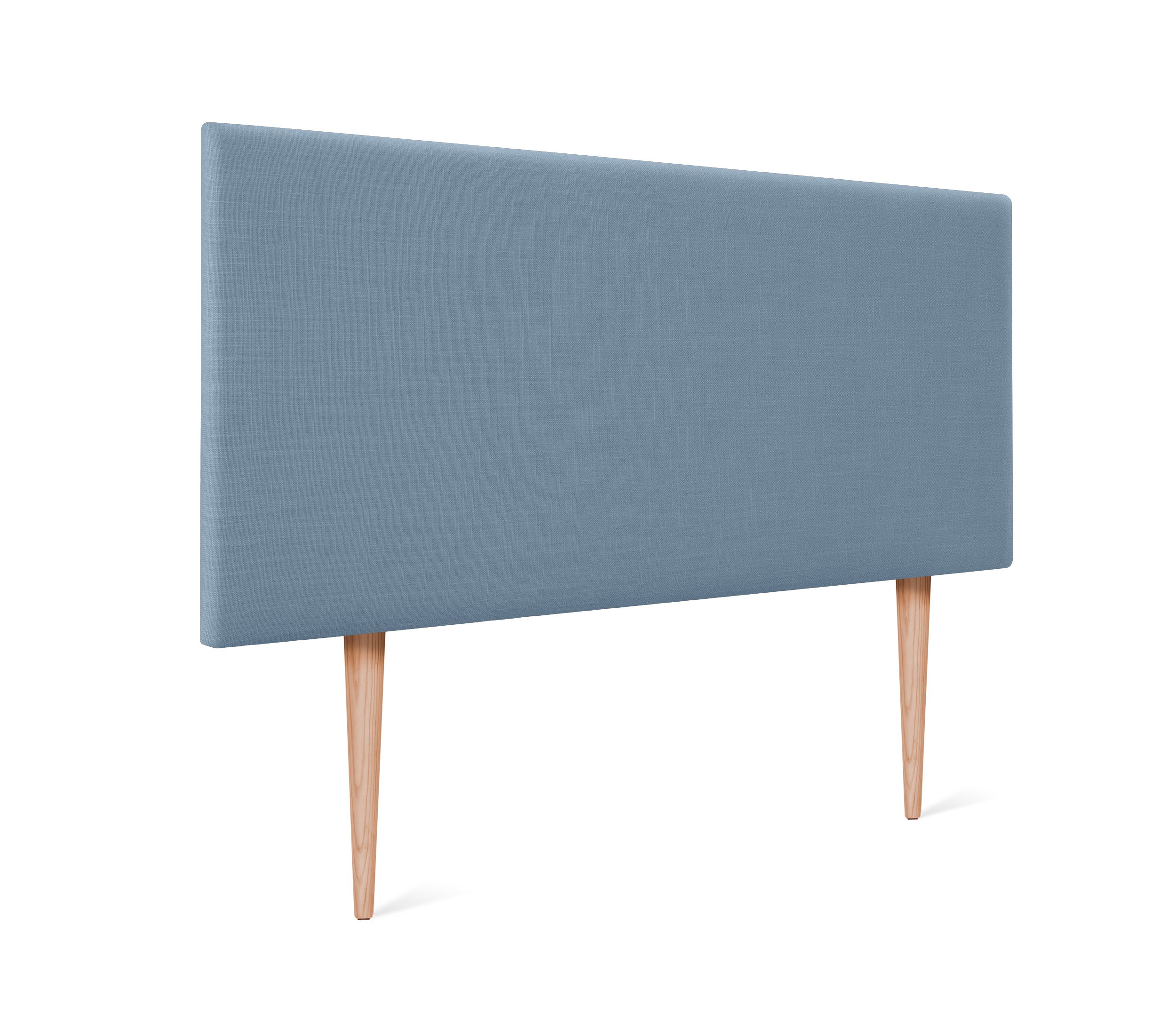 Dhome cabecero de lino natural liso 95x105cm con patas camas 90 - azul