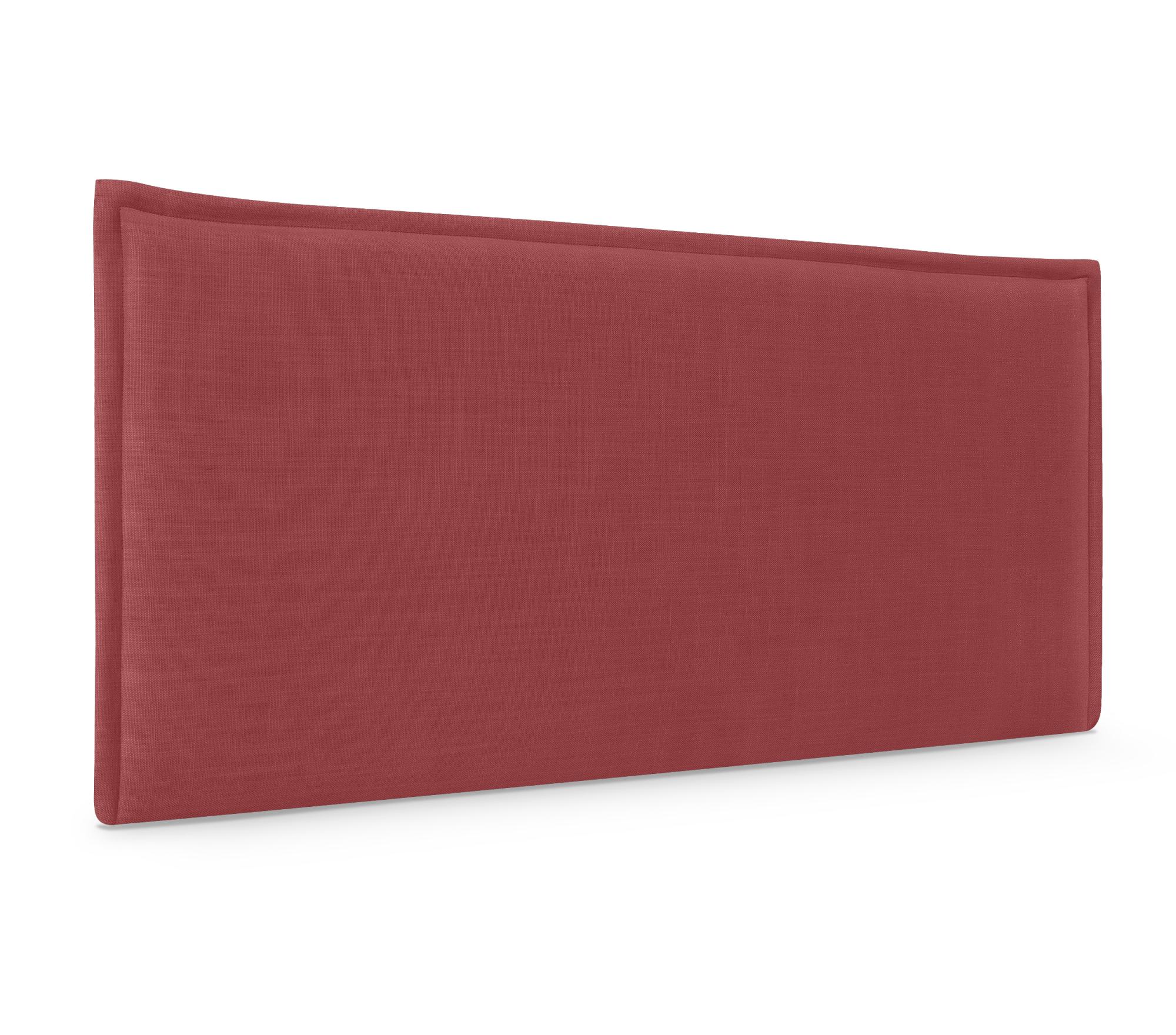 Dhome cabecero de lino natural liso con ribete 80x50cm camas 70/80/90 - rojo