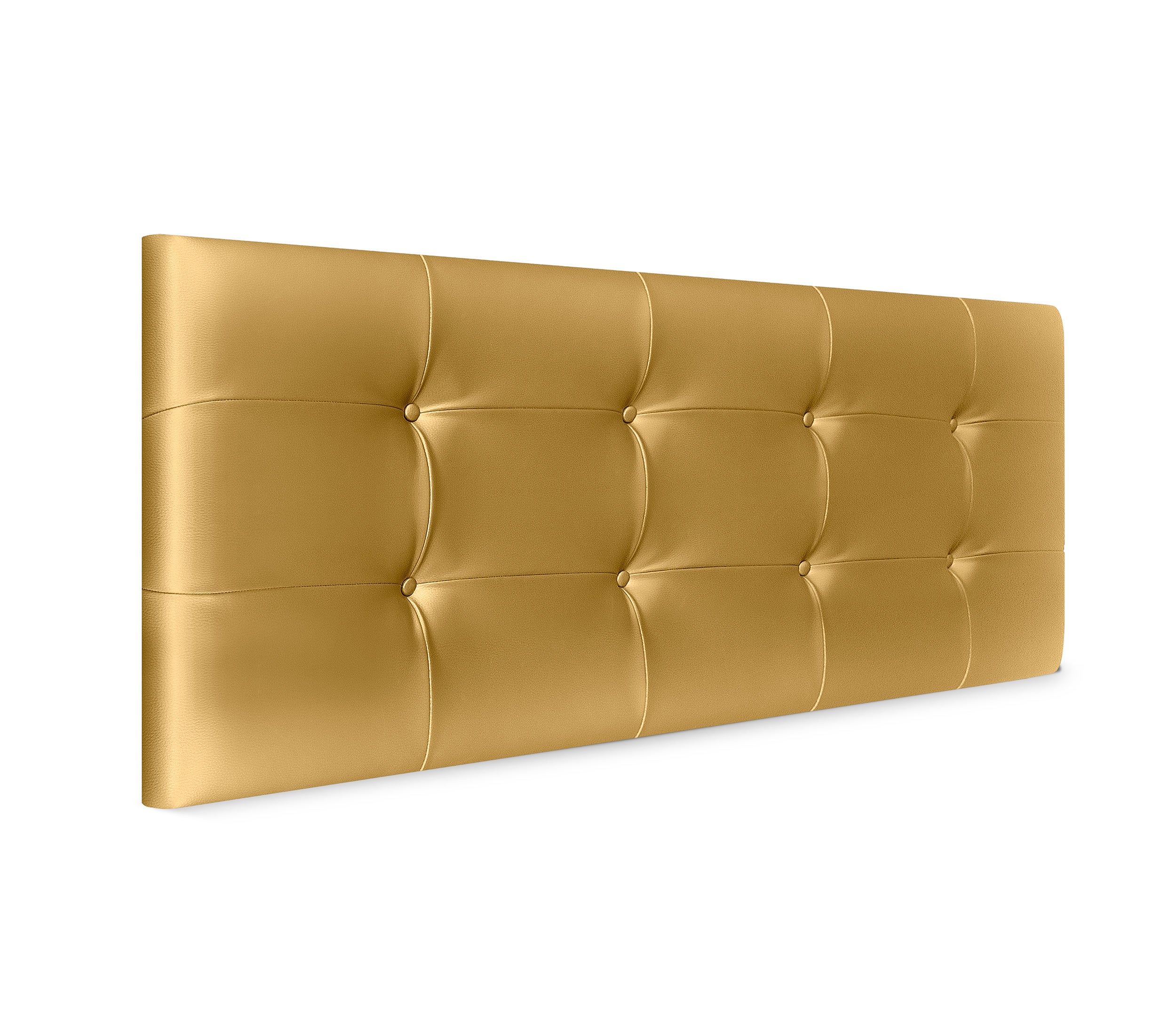 Dhome cabecero de polipiel capitoné 135x60cm camas 120/135 - dorado