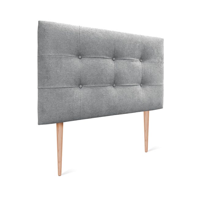 DHOME Testiera In Similpelle O Tessuto AQUALINE Pro Con 2 File Di Bottoni E Gambe Testiera Imbottita Per Letto Di Lusso (Tessuto Senape, 150x105cm ( Letti 150/160