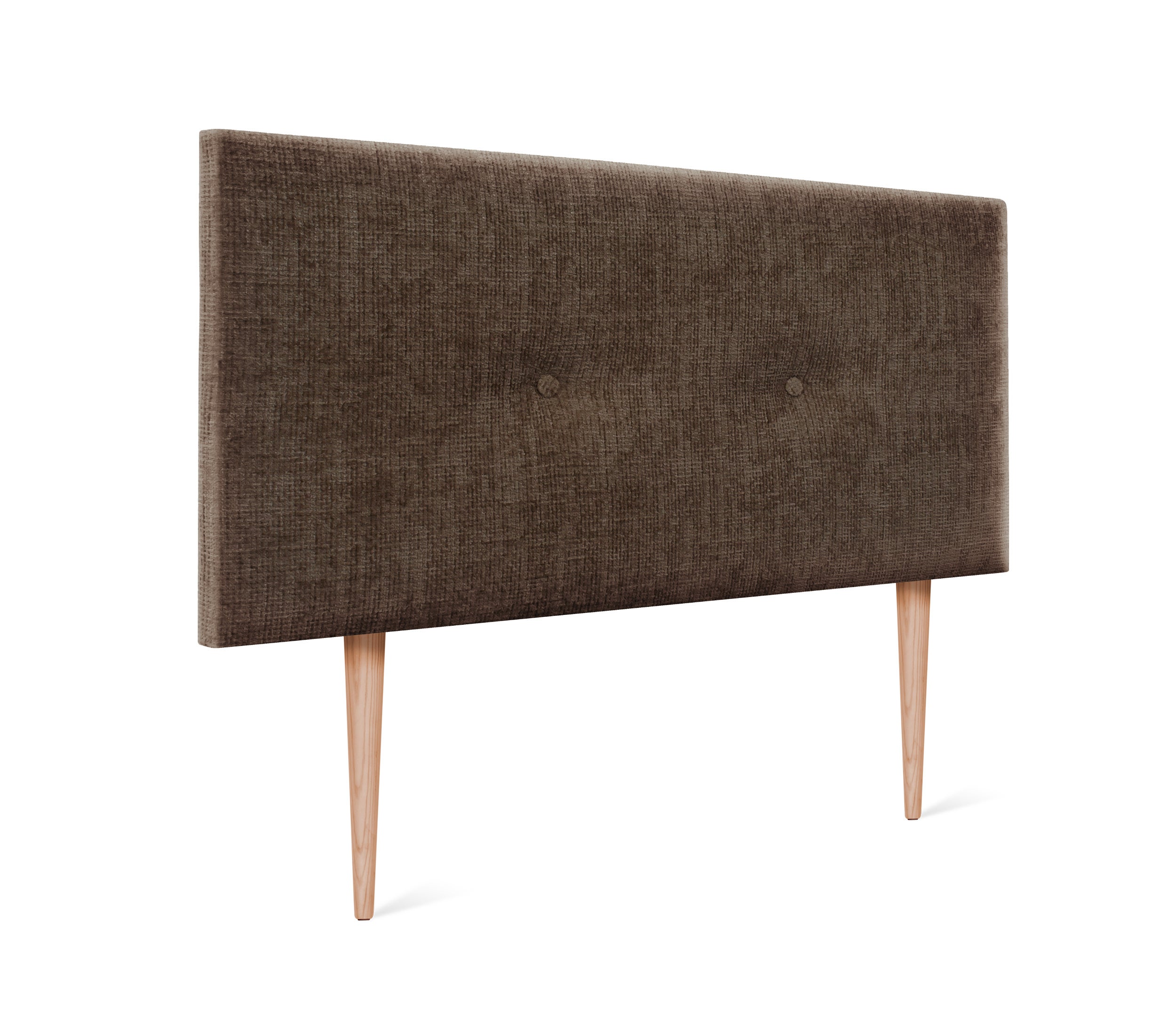 Dhome cabecero de lana natural con botones 105x105cm con patas camas 105 - marrón