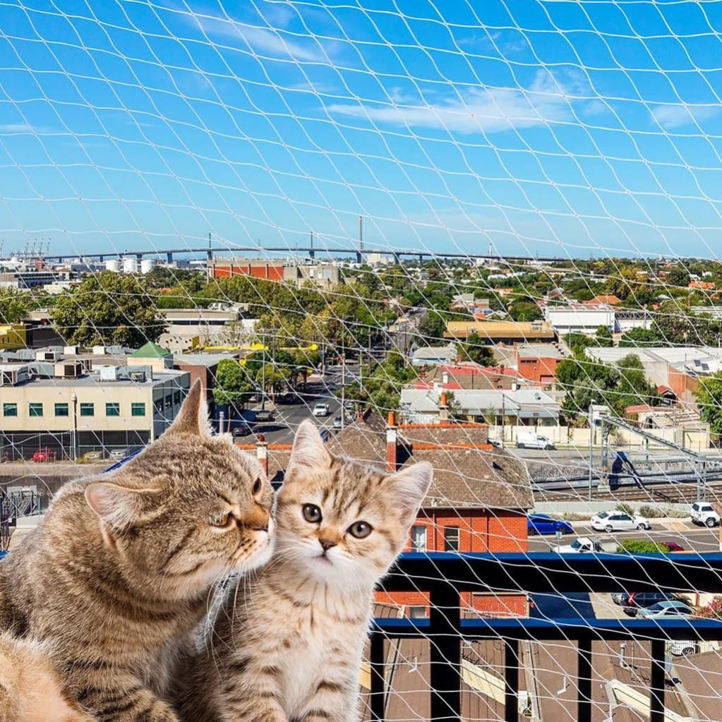 Rete Di Sicurezza Nera Per Balconi - 3x4 M, Maglia 40x40 Mm - Protezione Per Bambini, Animali E Oggetti - Foto 2