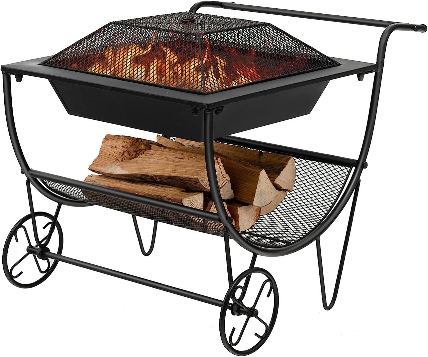 16,5kw Foyer Extérieur au Propane/2 en 1 Table de Foyer Jardin Carré