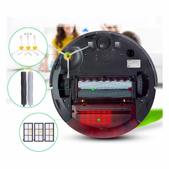 Piezas de repuesto para iRobot Roomba, cepillo lateral, filtro