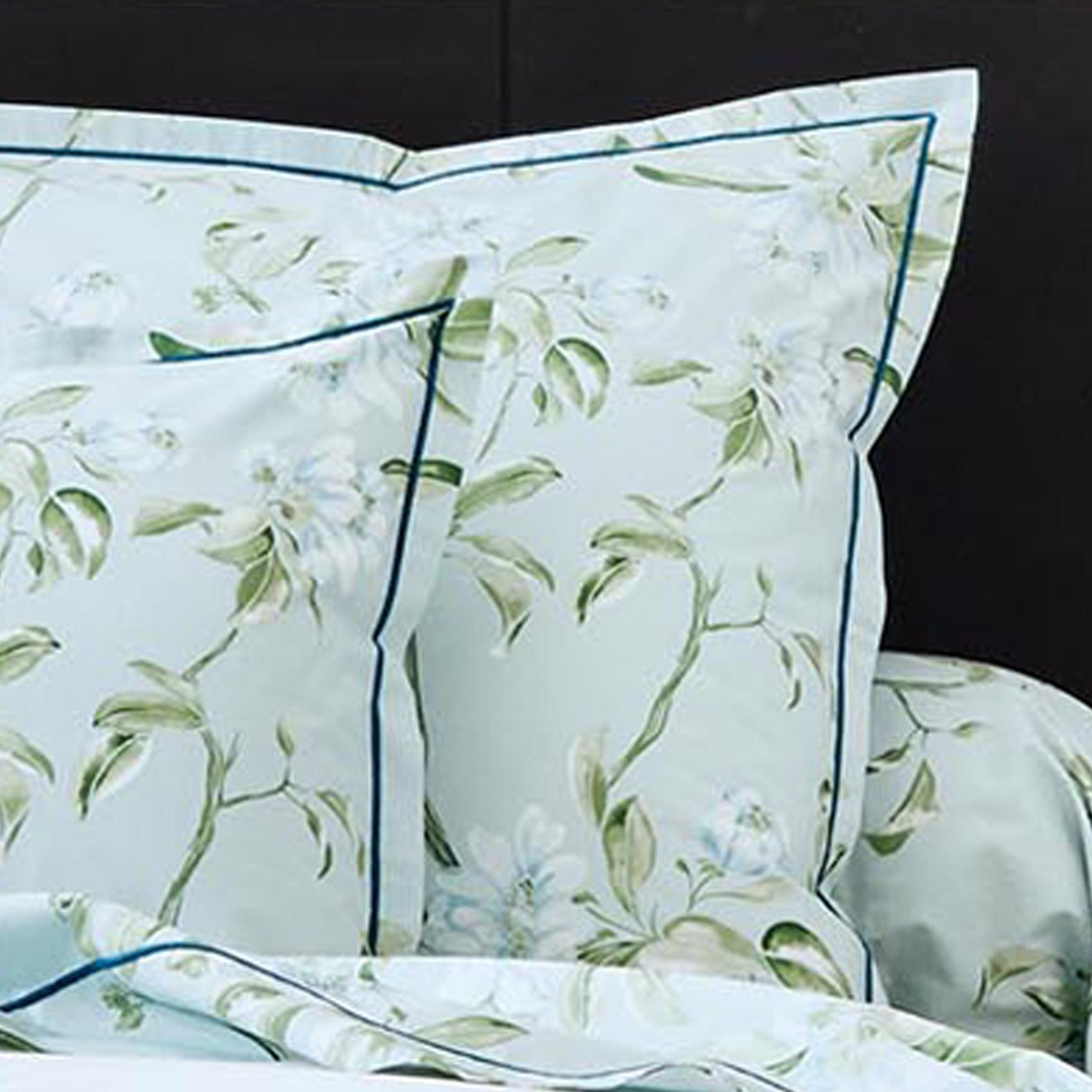 Taie d'oreiller poisson bleu et rouge, housse de coussin marin
