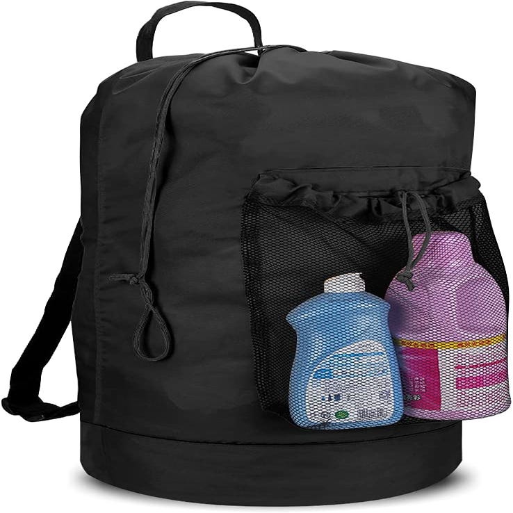 Sac à linge sale, XXL, 115 litres, sac à linge de voyage, avec 2 bretelles  rembourrées, étanche, sac à linge, sac de rangement, sac à dos, sac à dos