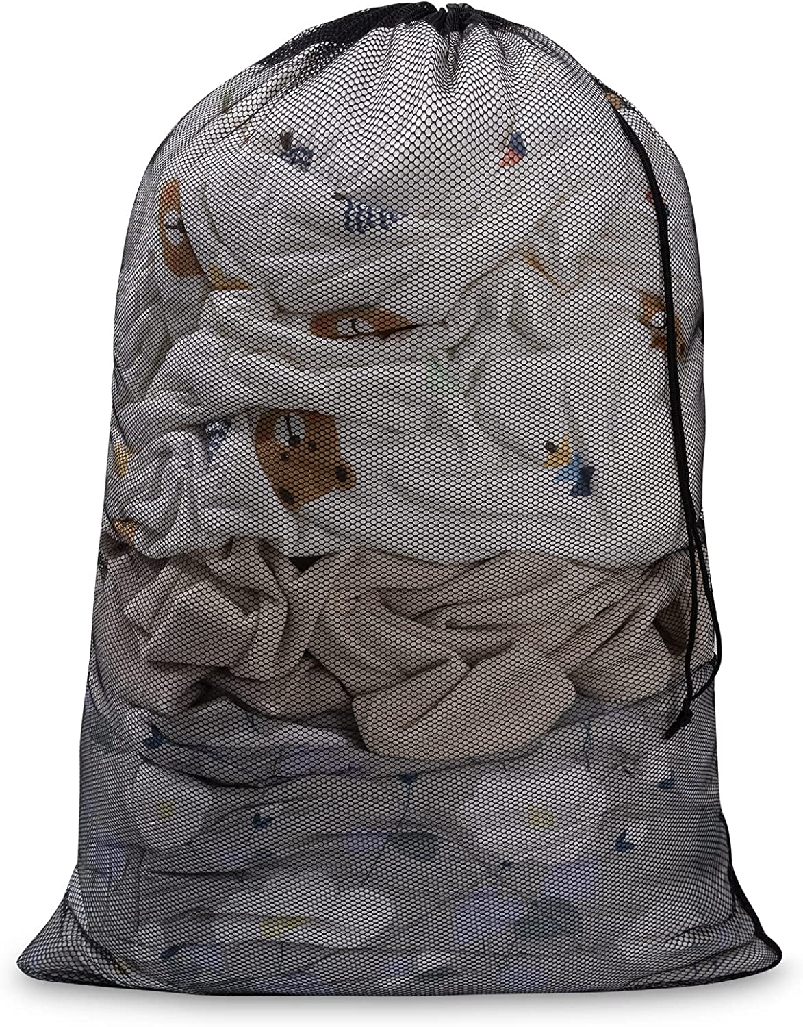Sacs à linge 23,6 × 36 pouces avec cordon de serrage, doublure de panier à  linge, sacs à linge lavables en machine pour les voyages, le sport,Noir