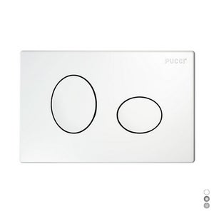 Placca per cassetta incasso pucci eco 2 pulsanti linea modello 2014 colore  bianca