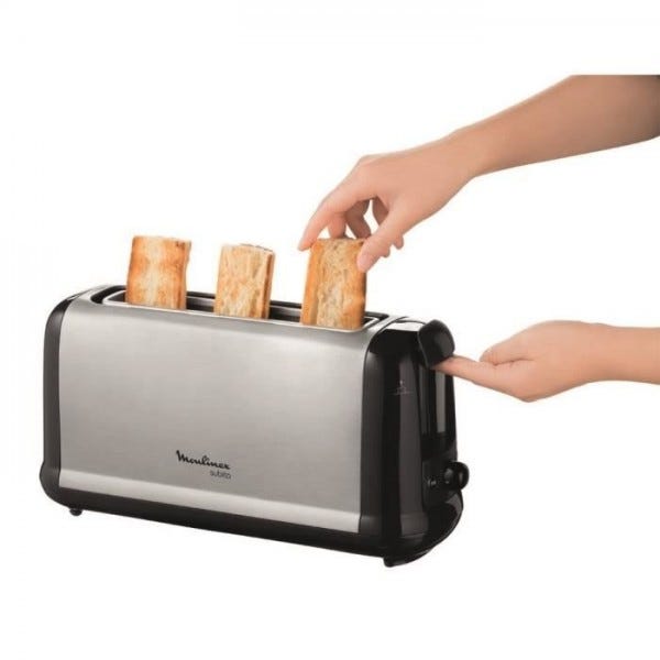 Grille-pain Toast'n grill mini four 2 en 1, 6 thermostat, longue