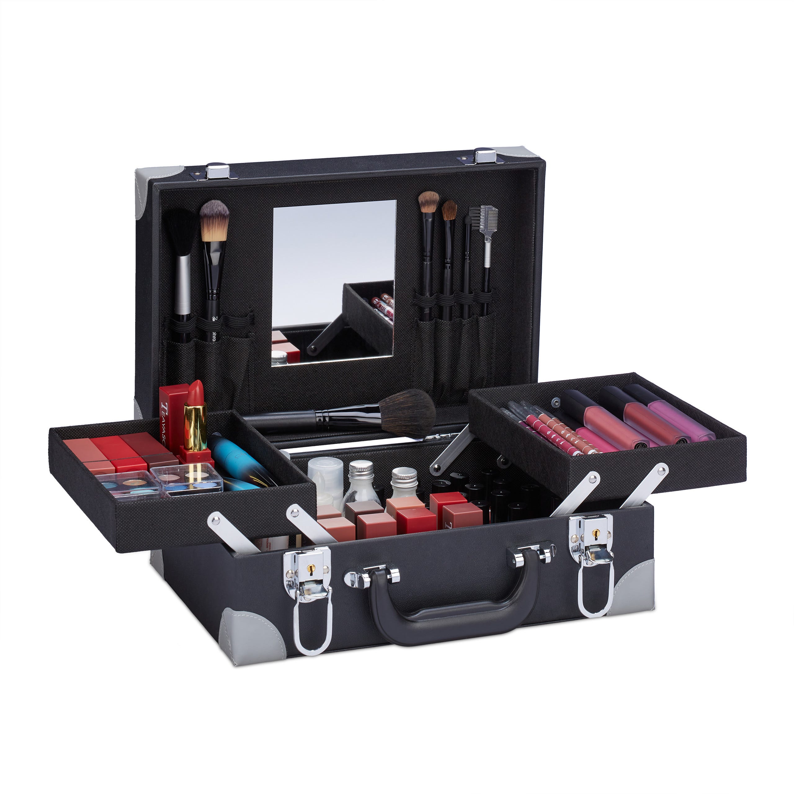 Vanity - Mallette Maquillage Rangement Valise Vanité Miroir