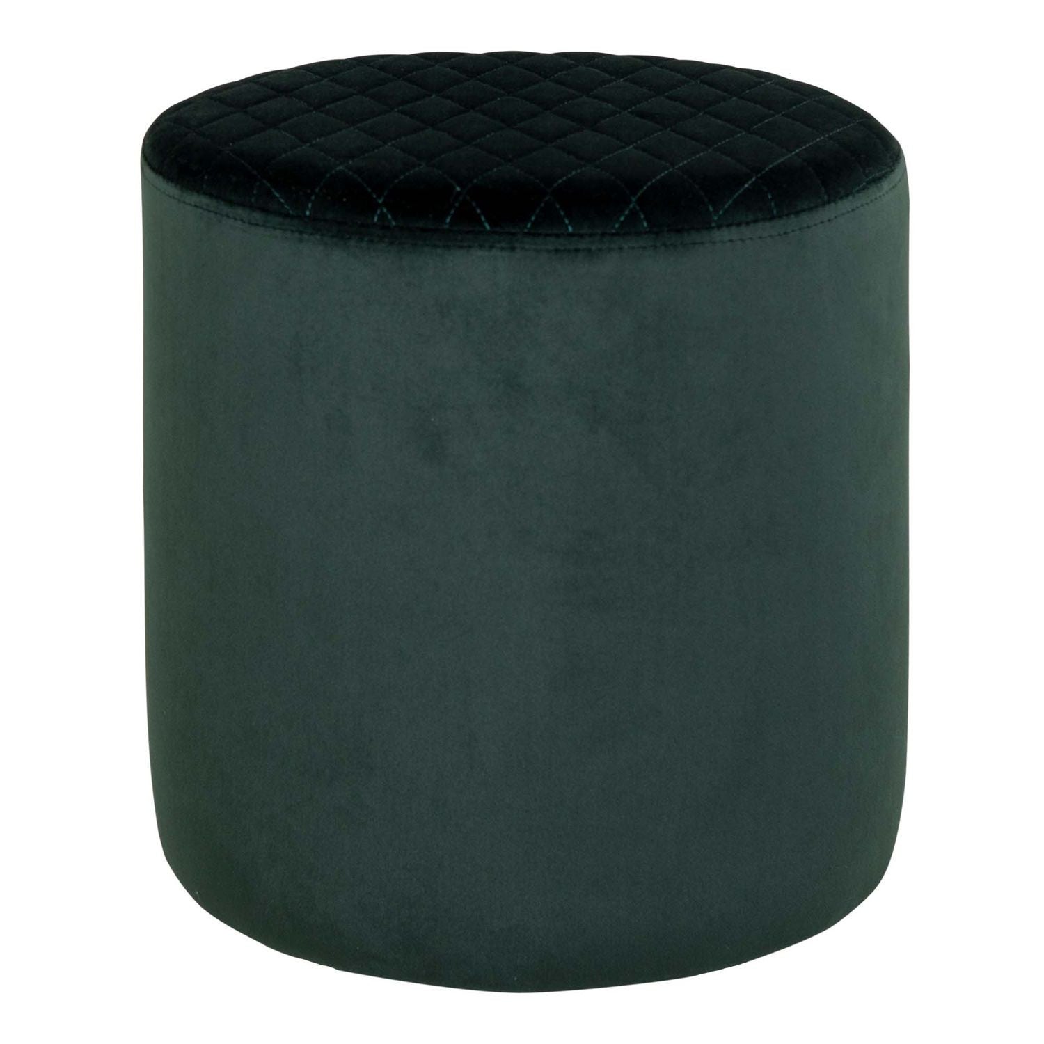 Pouf cilindrico in velluto grigio scuro Ø 34 x 36 cm