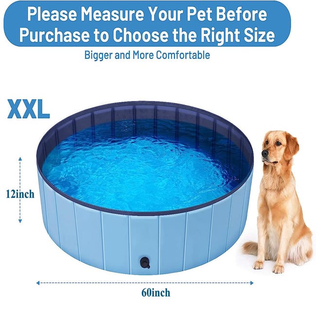 Piscine d'été pour grands chiens, baignoire intérieure en PVC, imperméable,  durable, coordonnante, pour enfants et chiots