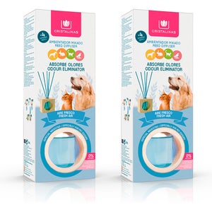 Cristalinas - Pack 2 Ambientador Mikado Absorbe Olores Mascotas 30ml Aroma  Frutos Rojos (2x30ml)