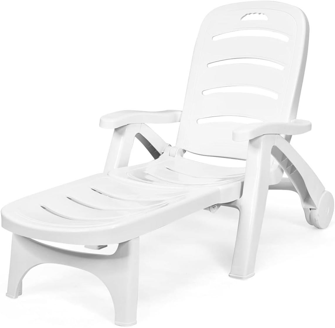 Bain de Soleil, Chaise Longue Jardin Exterieur Pliable Dossier,Charge