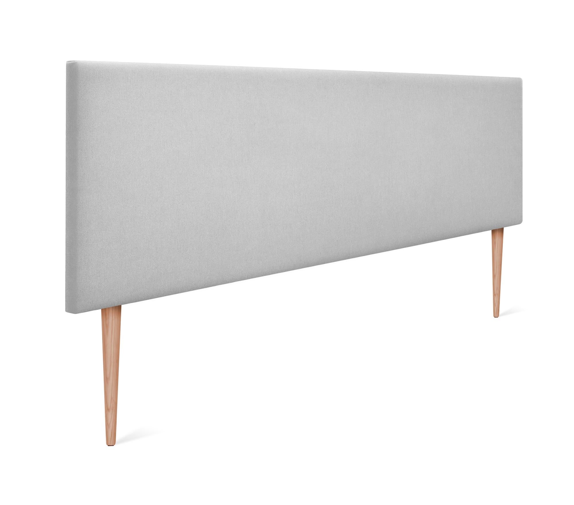 DHOME Testiera Imbottita Per Letto In Similpelle Argento Con Gambe - 150 Cm Per Letti Matrimoniali (150/160 Cm)