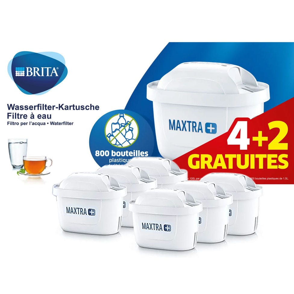 BRITA Lot cartouches pour filtre à eau Maxtra Plus
