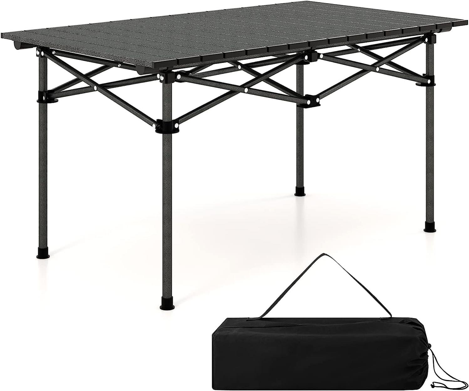 Table de Camping Pliante en Aluminium Charge 60KG, Noir Leroy Merlin