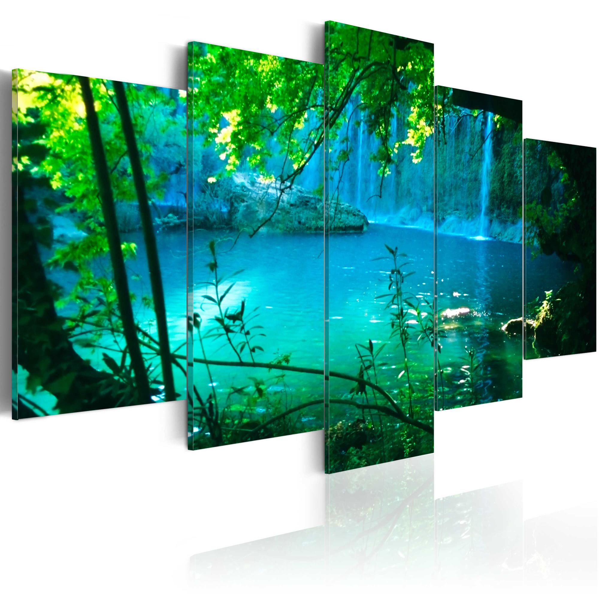 Tableau Acoustique Abstrait Arbre – 5 Toiles (225x112,5 Cm) – Décoration Murale Et Isolation Phonique - 6