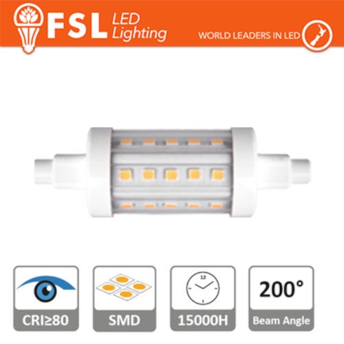 FSL FLR7S-5W40K Lampadina LED R7s 78mm 5,5W 4000K Luce Naturale