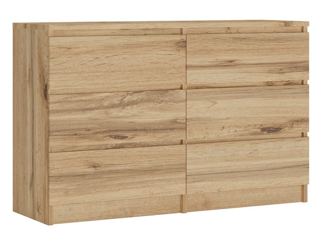 Cassettiera scandinava bianca XXL con 6 cassetti - HELSINKI | ID Market Cassettiera scandinava bianca XXL con 6 cassetti - HELSINKI | ID Market