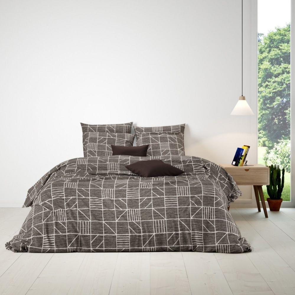 Taie d'oreiller coton, Cyrus - Vert sauge - 63 x 63 cm | Leroy Merlin