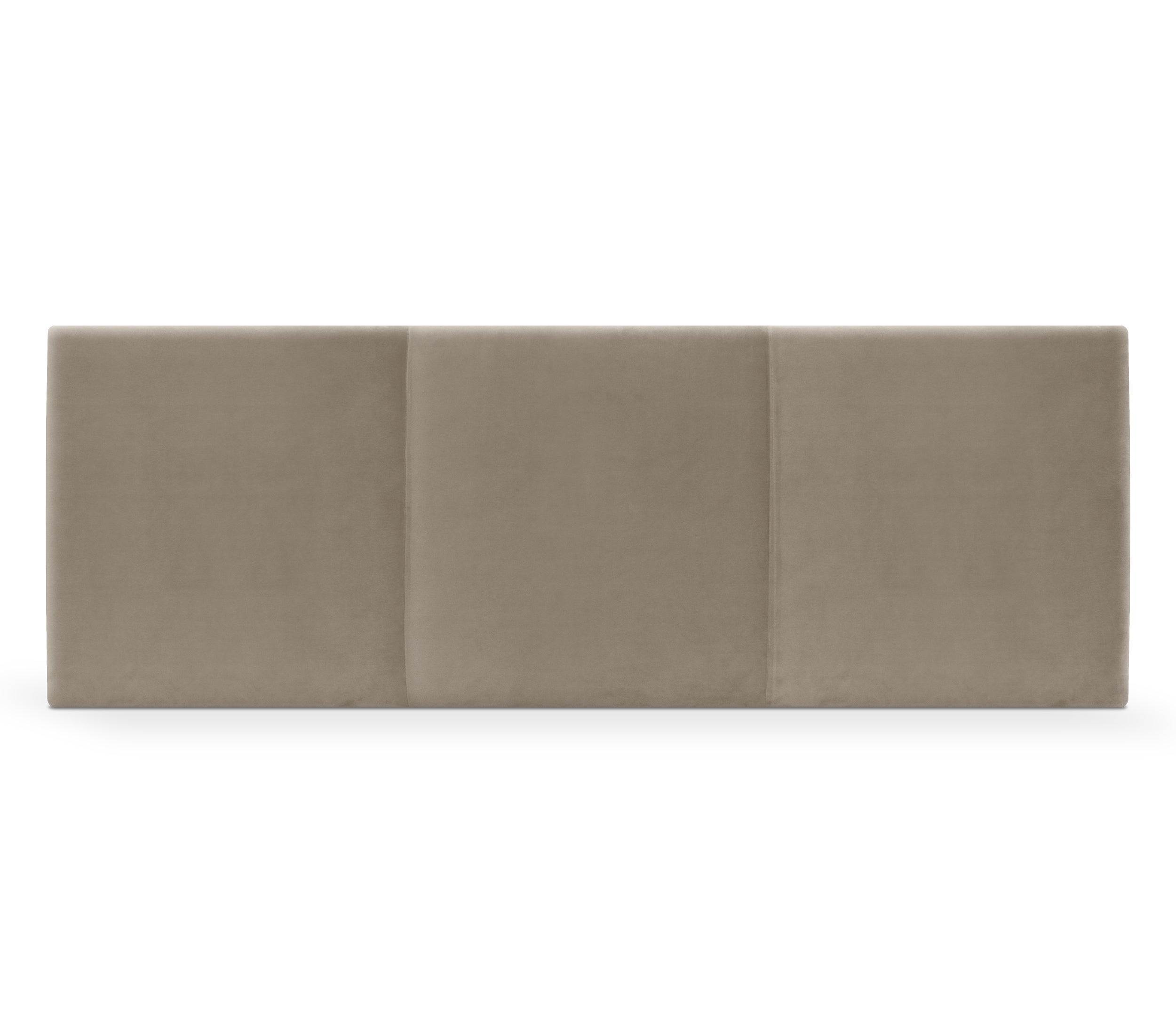 Dhome cabecero de terciopelo liso con tres paneles 160x50cm camas 150/160 - beige