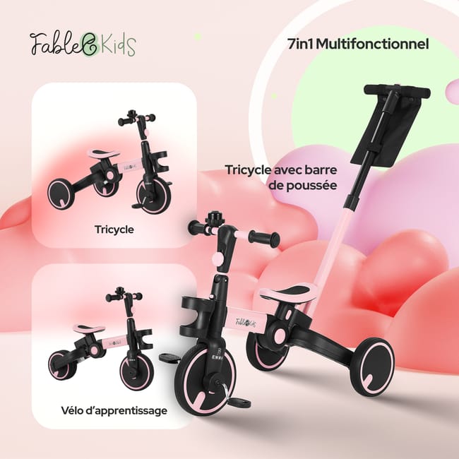 Tricycle 7in1 Enfant Tricycle Course Enfant Guidon V lo B b