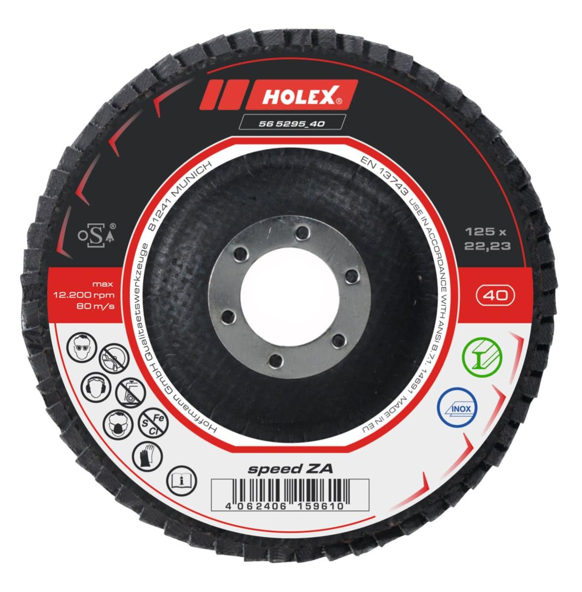 20 Dischi Lamellari 125mm - Grana 40 Per Acciaio Inox, Metallo E Legno - Foro 22,23 Mm