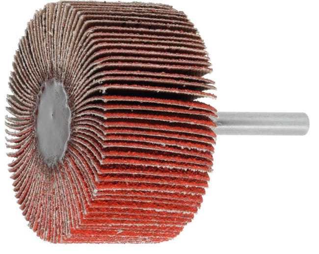 RUOTA ABRASIVA LAMELLARE In TELA ALLO ZIRCONIO Per TRAPANO FRESA Con - Foto 2