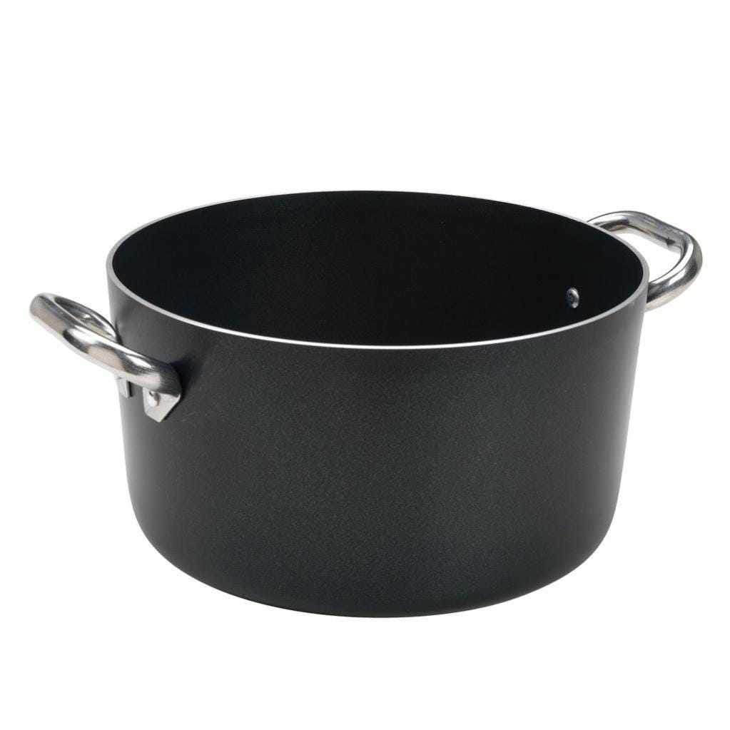 AGNELLI Casseruola Alta in alluminio con maniglie in acciaio inox cm 30 AGNELLI Casseruola Alta in alluminio con maniglie in acciaio inox cm 30