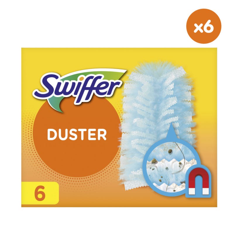 Recharges Plumeau Dépoussiérant - Swiffer - Duster - 6 x 6 Recharges