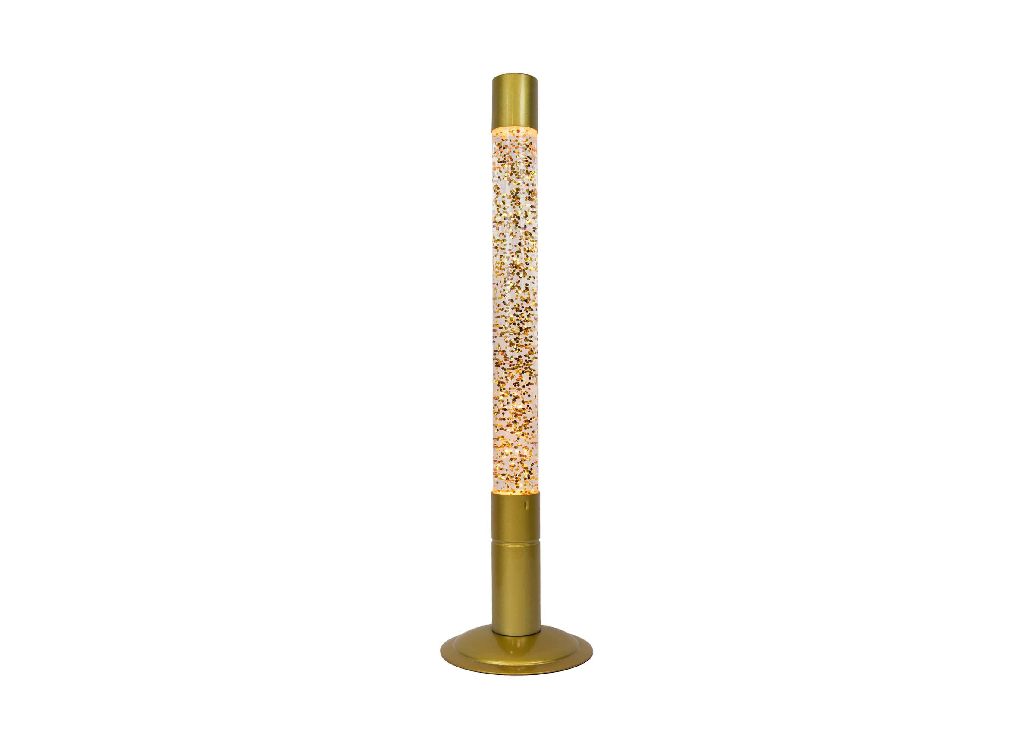 Fisura Grande lampe à lave. Lampe à lave XXL avec base dorée, liquide transparent et