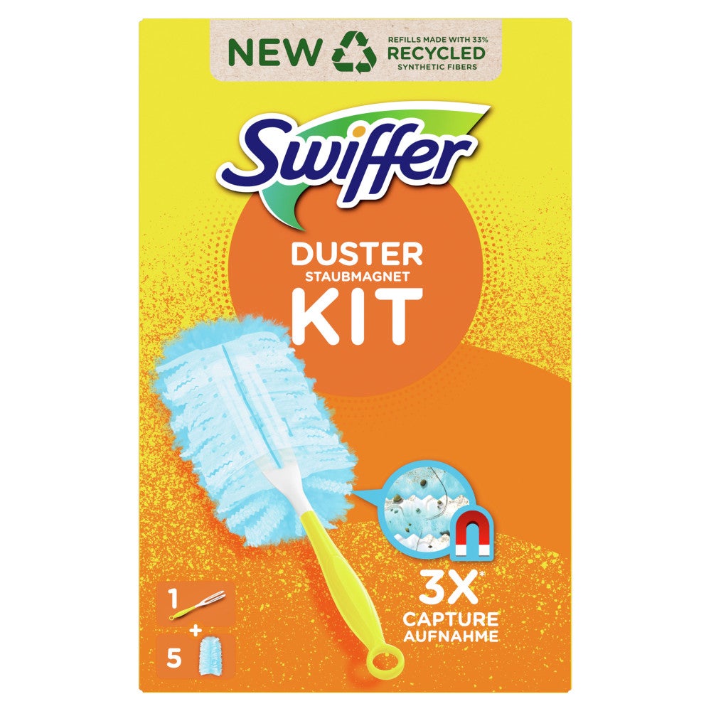 Plumeau Swiffer Duster Kit (1 Manche + 5 Recharges)